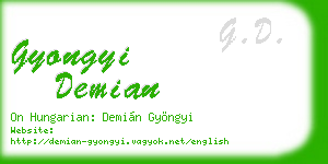gyongyi demian business card